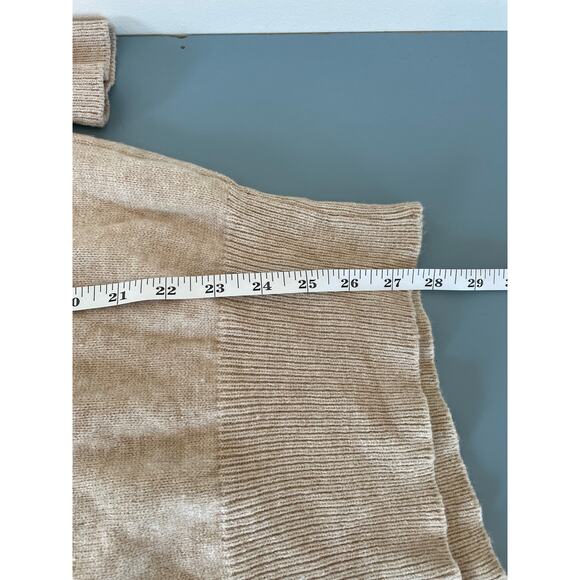 Poof warm and cozy Womens cowl neck tan sweater size L - Picture 6 of 6